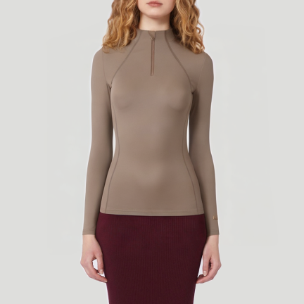 Soft and comfortable women's long-sleeved thermal top