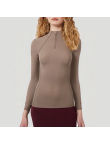 Soft and comfortable women's long-sleeved thermal top