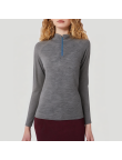 Women's stand-up collar zip-up thermal top