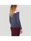 Color-blocked stretch women's thermal top