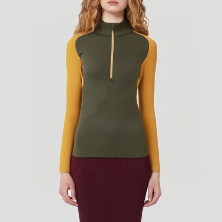 Elastic women's slim fit thermal top