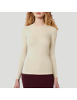Simple round neck women's thermal top