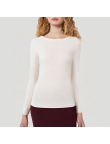 Soft and seamless women's long-sleeved thermal top