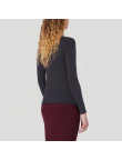 Black women's long-sleeved thermal top