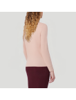 Pink loose-fitting women's long-sleeved thermal top