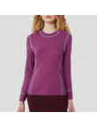 Round neck color-blocked stitching women's thermal top