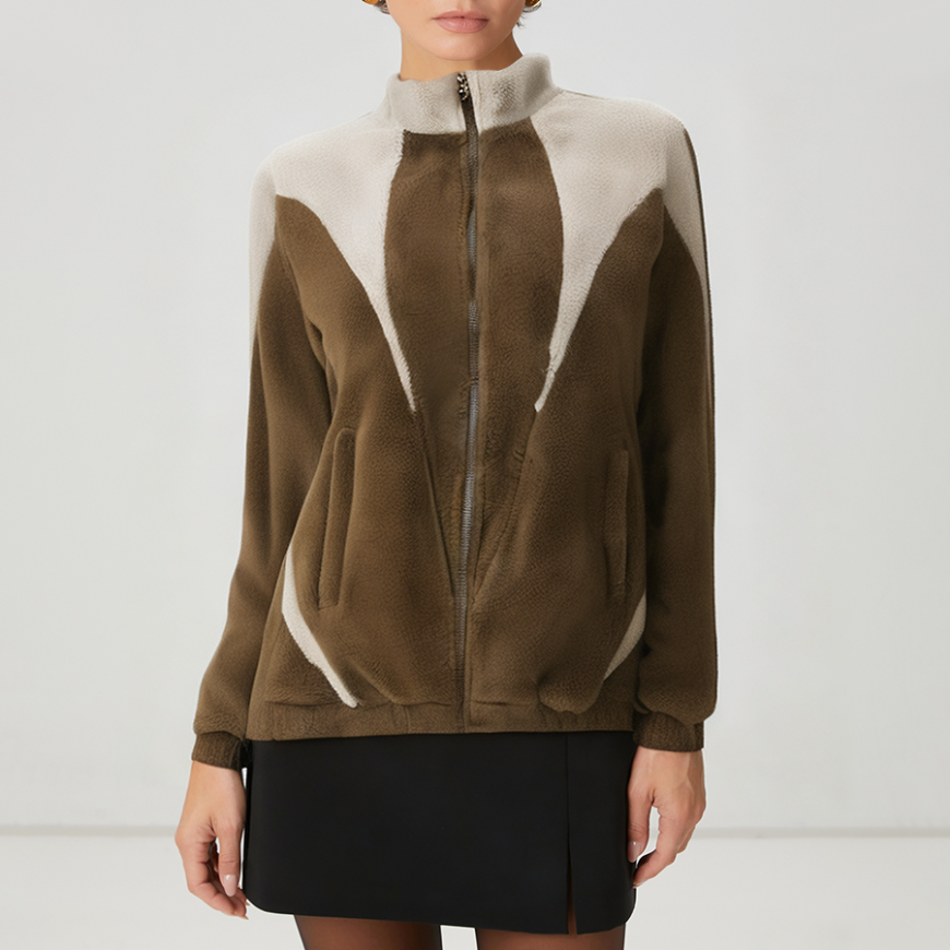 Soft and loose-fitting women's wool jacket