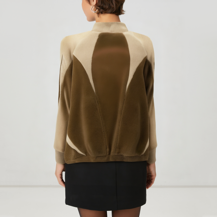 Soft and loose-fitting women's wool jacket