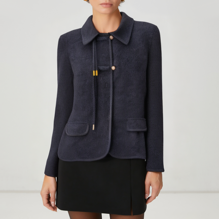 High-end small lapel women's wool jacket