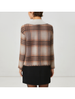 Plaid oversized lapel women's wool jacket