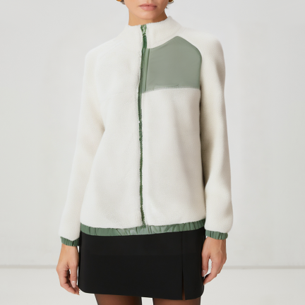 Winter warm women's wool fluffy jacket