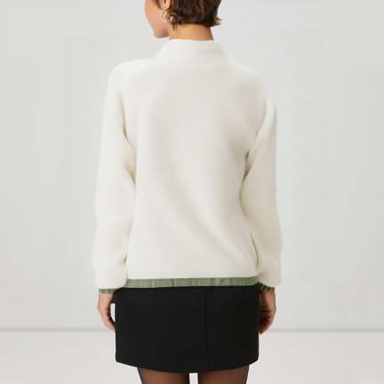 Winter warm women's wool fluffy jacket