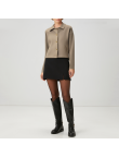 Simple and versatile lapel women's wool jacket