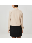 Beige versatile lapel women's wool jacket
