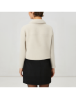 Casual white warm women's wool jacket