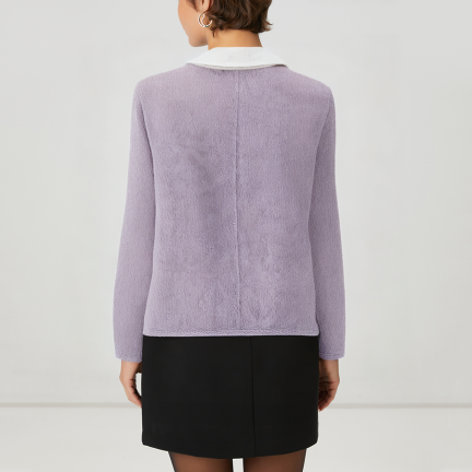 High-end retro lapel women's wool jacket