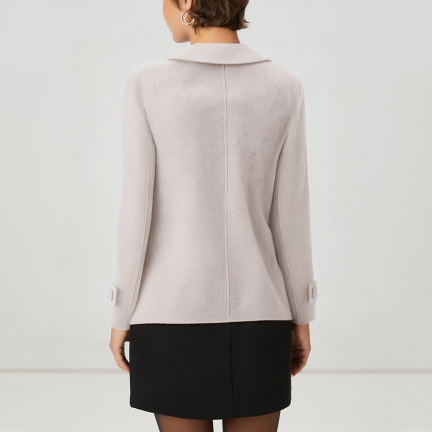 Stylish double-breasted women's wool jacket