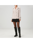 Stylish double-breasted women's wool jacket