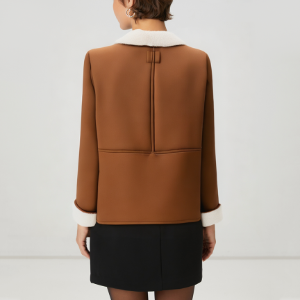 High-quality lapel women's wool jacket