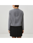 Grey retro short women's wool jacket