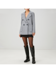 Classic and elegant double-breasted women's wool jacket