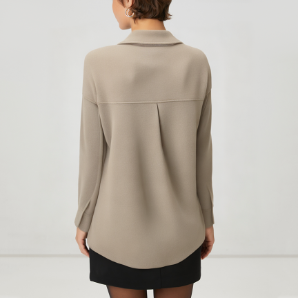 Autumn single-breasted oversized women's wool jacket