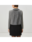 Grey double-pocket women's wool jacket